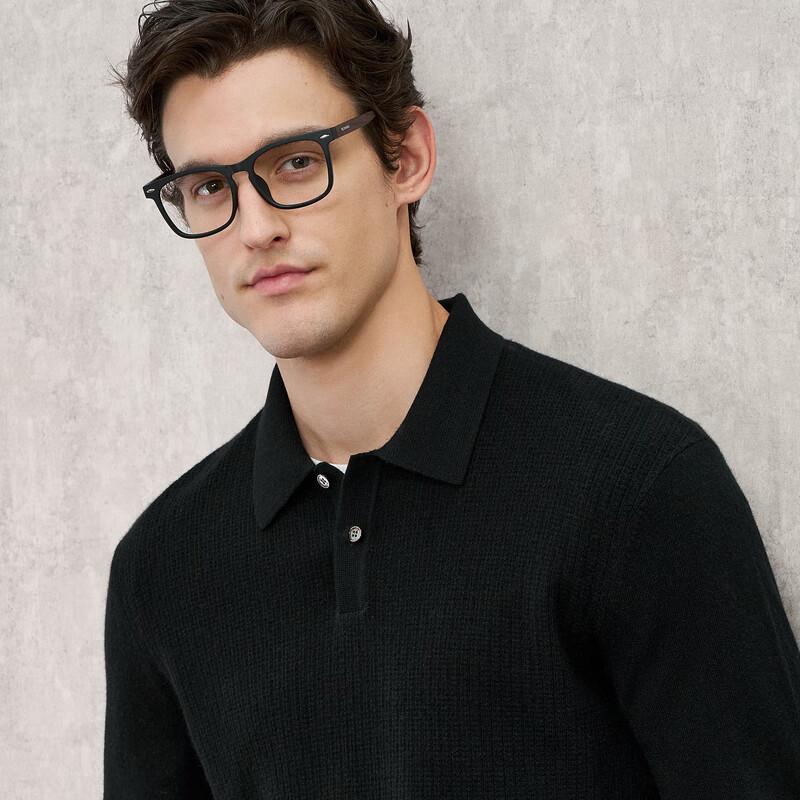 

EMZ Erdos Men s Wool-Cashmere Blend Polo Sweater 2XL