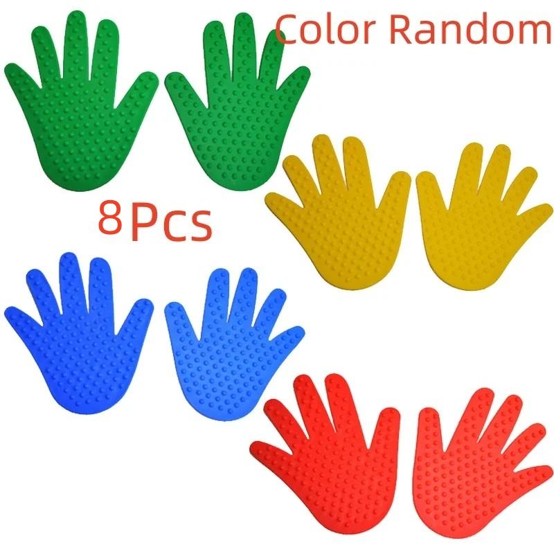 8Pcs Hand Foot Board Game Props Toy Kindergarten Outdoor Kids Cooperation Board Sensory Training Hand Foot Coordination Board