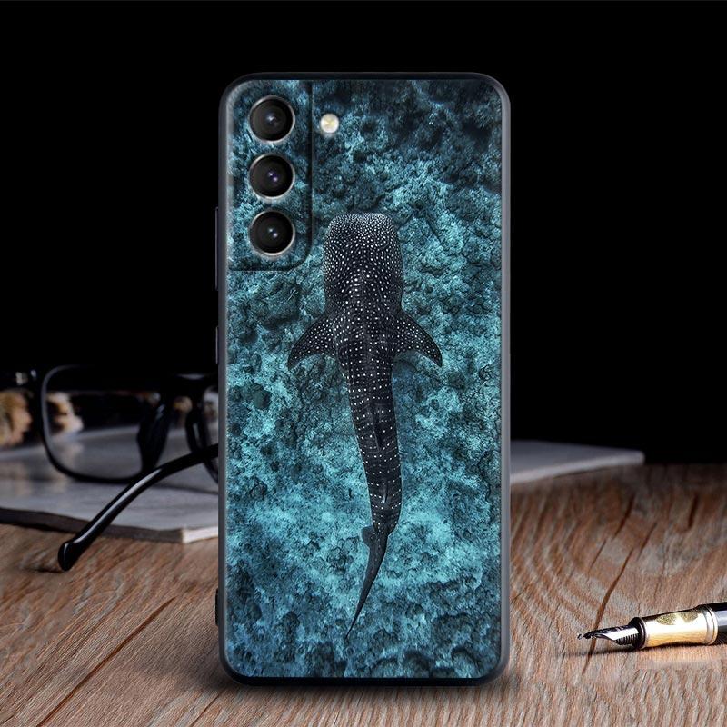 Ocean Whale Shark Swimming Case For Samsung Galaxy S24Ultra Funda S24 5G S22 S23 Ultra S20 S21 FE S10 Plus Soft Tpu Phone Cases