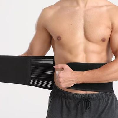 Adjustable Breathable Waist Braces Anti-skid 6 Stays Brace Support Belt 16-hole Mesh Double Pull Lumbar Support Belt Workout