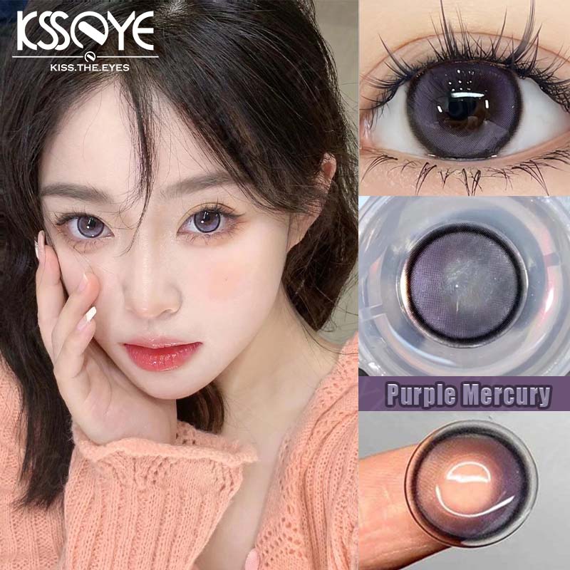 Kontaktlinsen für den jährlichen Gebrauch, große Augen, 14,5 mm, Myopie-Kontaktlinsen, Farblinsen, Puppenbrille, braune und blaue weiche Linsen mit Lösung