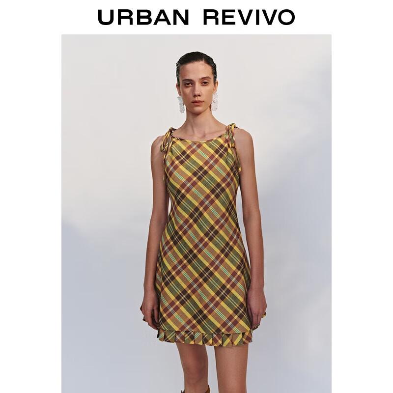 

UR 2025 Fall Retro Plaid A-Line Mini Dress XL