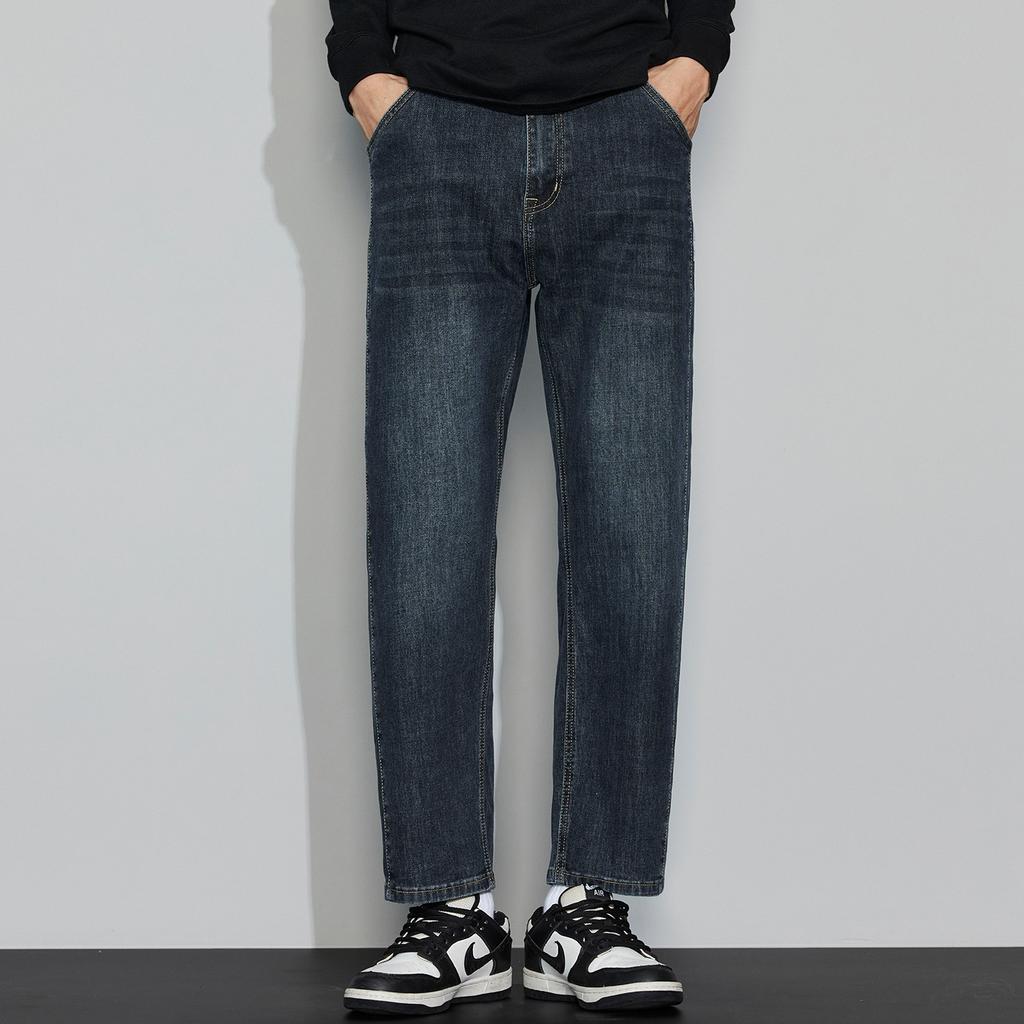 Autumn new loose straight comfortable soft jeans trend versatile fashionable denim trousers