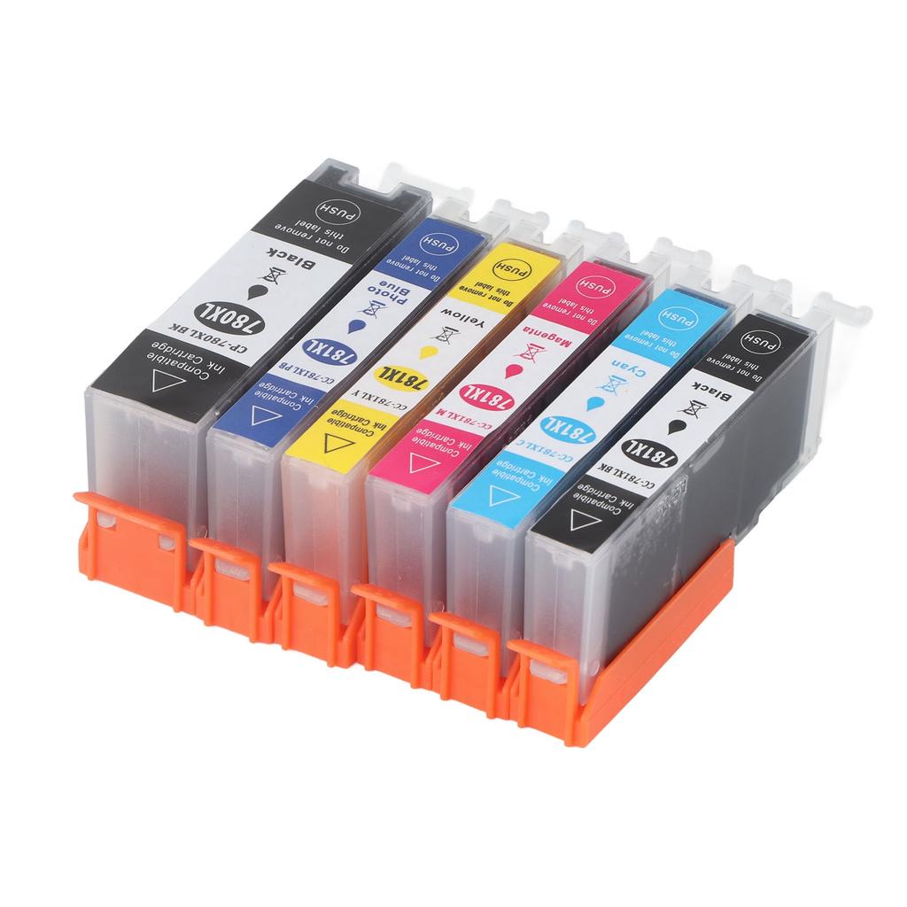 Ink Cartridge Clear Fadeless Smoothly Print Printer Cartridge for PIXMA TS707 TR8570 TS8170 BK BK C M Y PB