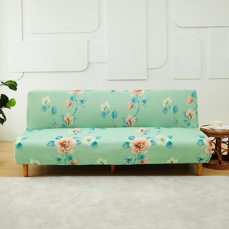 Neng Full Cover Sofa Bed Cover Simple Folding Armless Elastic Sofa Cover Fabric All-Inclusive Universal Cover