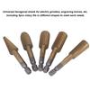 5Pcs Hex Shank Rotary File Set Double Cut 1/4 inch Shank Cutting Burrs High Speed Steel Metal Grinder Drill Bit