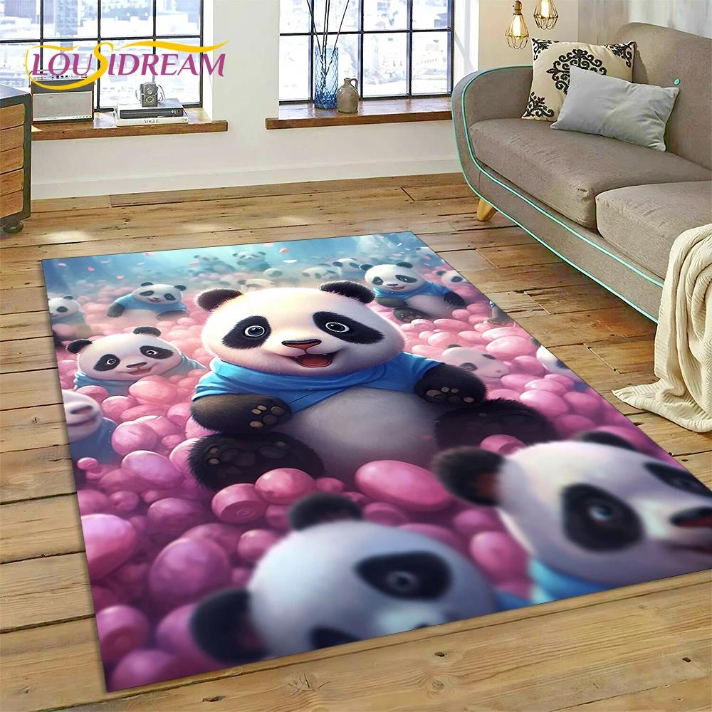 

Мультфільм Мила панда Dream Animal 3D килимок для спальні Вітальня Домашній диван Прикраса, Дитяча гра Великий декоративний килимок 60cm x 90cm