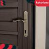 Door Handle Long Plate For Cylinder Insert Classic Patina 90