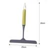 Lot de 2 Raclettes Douche Mini Raclette Silicone pour Vitre de Salle de Bain Raclette Vitre en Matériau PP avec 2 Crochets Gris