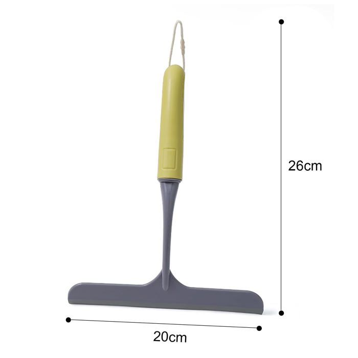 Lot de 2 Raclettes Douche Mini Raclette Silicone pour Vitre de Salle de Bain Raclette Vitre en Matériau PP avec 2 Crochets Gris