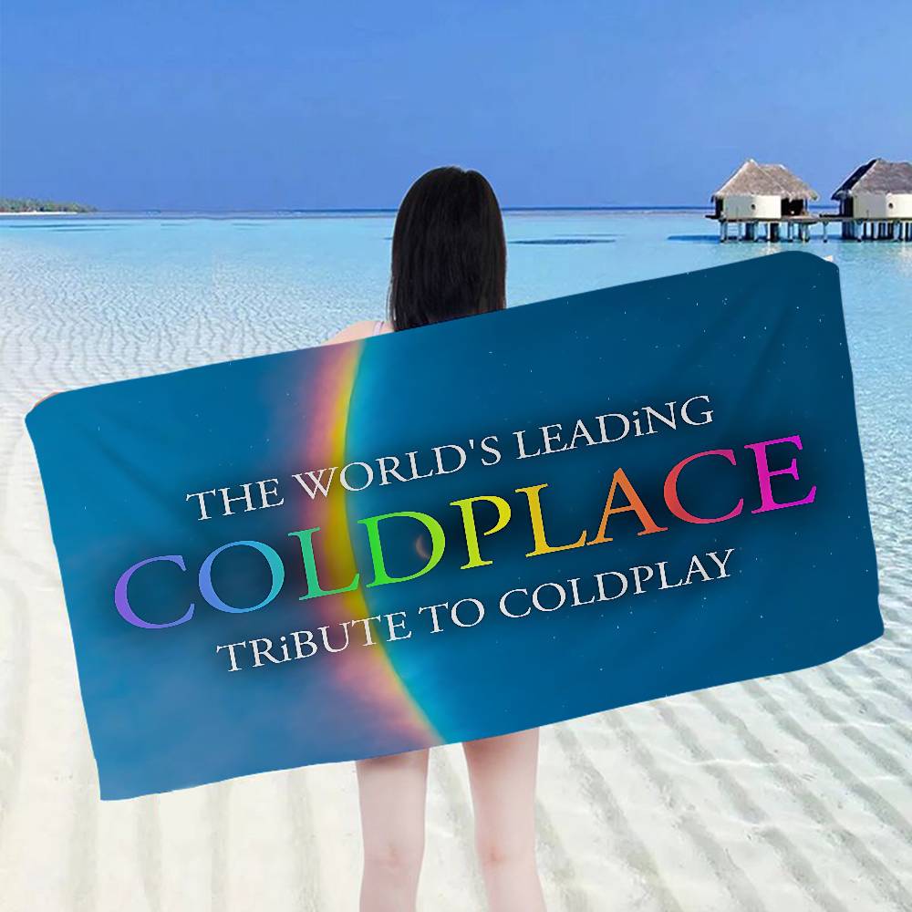 Klassische Pop-Rock-Band C-Coldplay Mikrofaser Bedrucktes Strandtuch Bergsteigen Yoga Strand Schwimmen Laufen Saugfähiges Handtuch