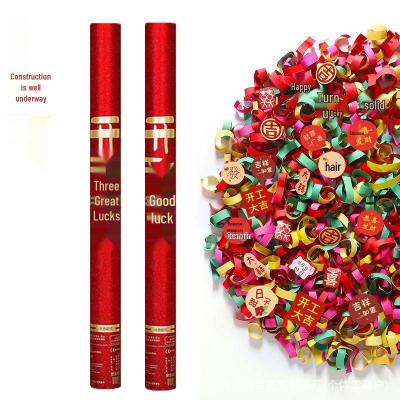 Festive Resumption Confetti Handheld Celebrations for Grand Openings and Ceremonies