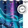 2Pcs Hatsune Miku Cyberpunk Blackout Curtains Anime City Night Window Drapes Fans Room Esports Room Trendy Cool Home Decor Gift