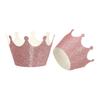 24 Pack Cupcake Wrappers Paper, Baking Cups Standard Crown Decoration for Anniversary Birthday Weddings and Parties, Blue