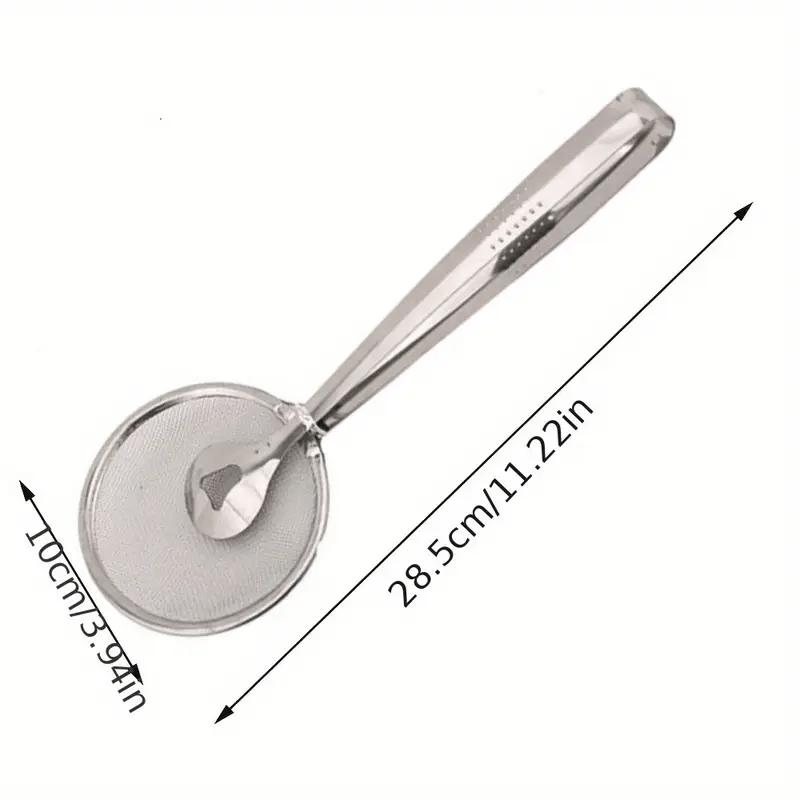 

Multi Functional Stainless Steel Clip Kitchen Tool Used for Cooking and Frying Anti Scald Clip Oil Filter Clip Oil Filter Screen серебряный