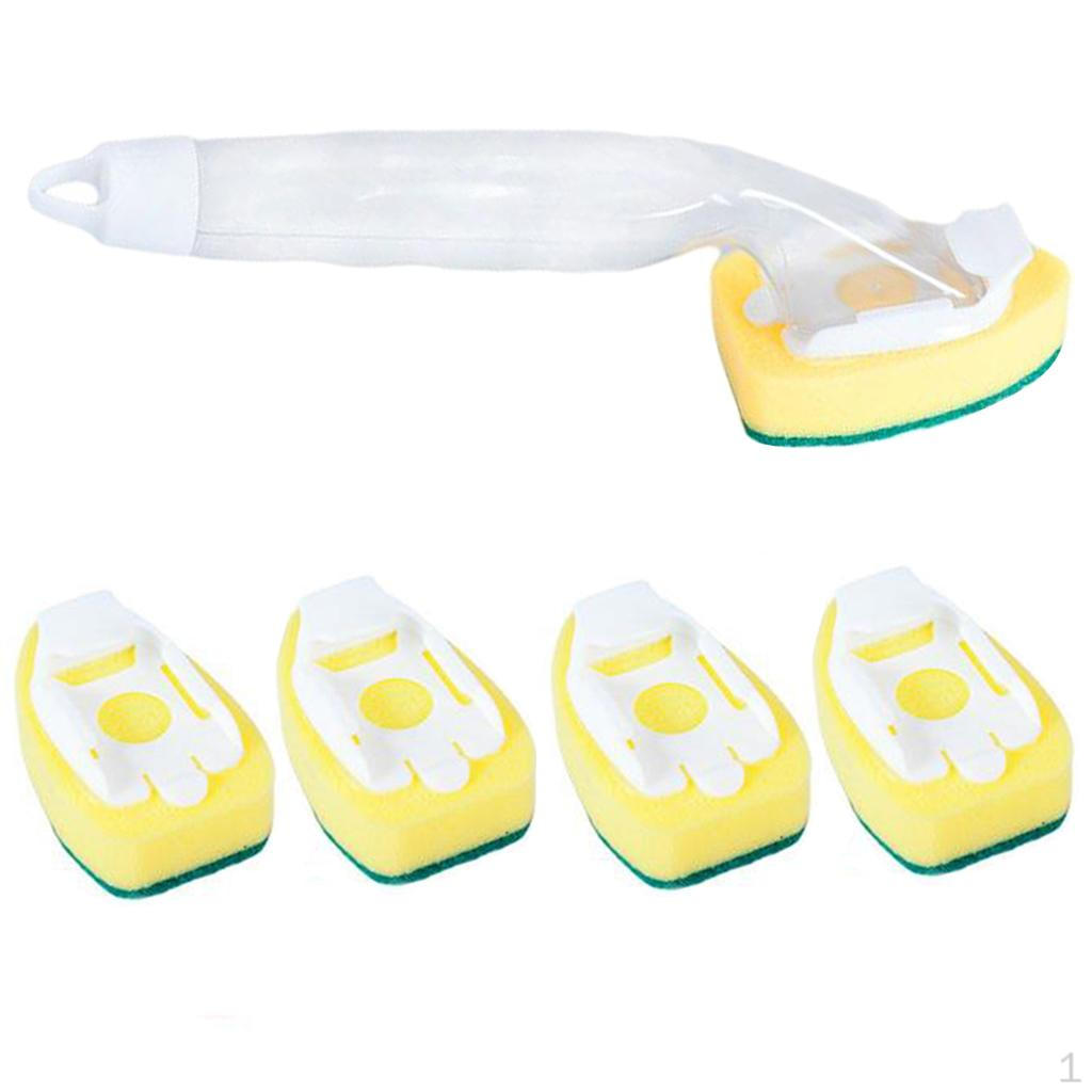 

1 and 4 Refill Replacement Sponge Heads, Heavy Duty Replaceable with Handle