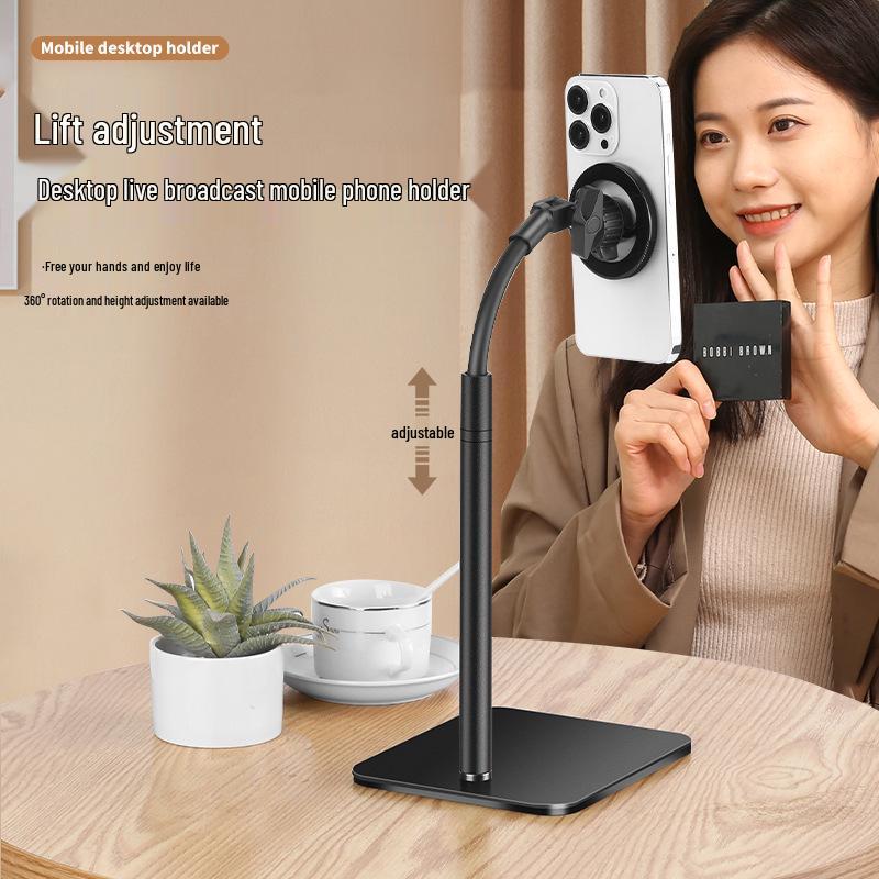 Height-Adjustable Metal Stand for iPad/Tablet - Portable & Retractable