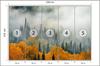 Photomural Fog Over Autumn Forest Washable Fleece 520x318