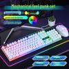 Retro Punk Luminous Wired Keyboard & Mouse Set for Gaming and Office Use