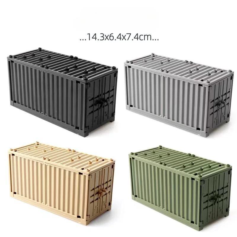 Military Building Block Doll Accessories Landscaping Container Scene With Children'S Toys Assembly
