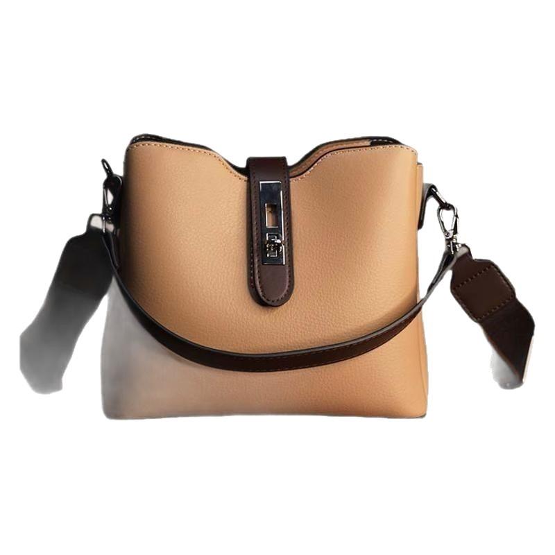 Bag Women's 2025 Autumn New Fashion Bucket Mom Crossbody Bag Simple Shoulder Strap Shoulder Bag Trendy Crossbody Bag