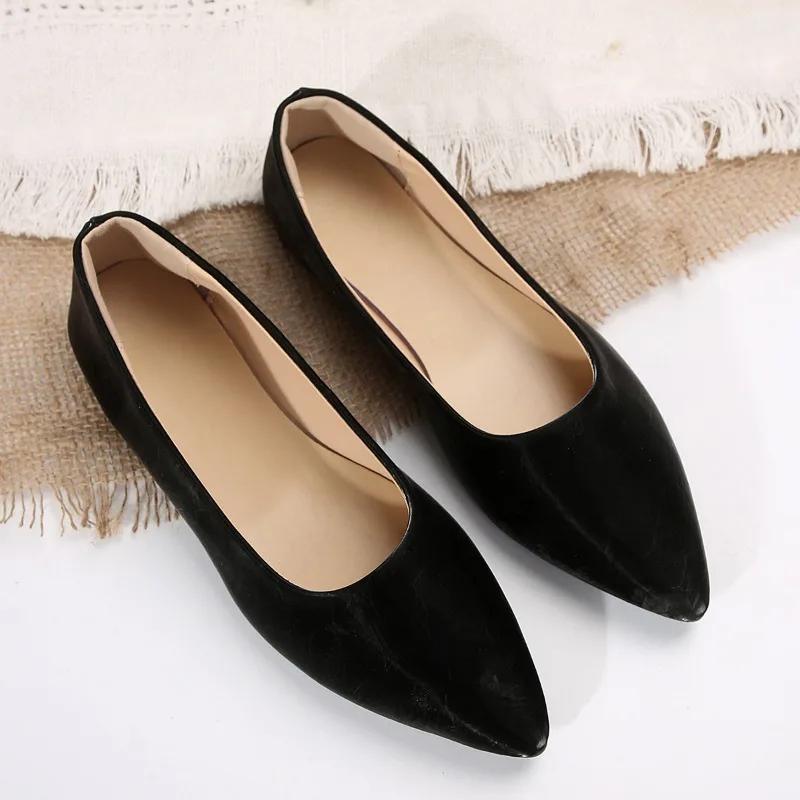Herbst Neue Flache Schuhe Damenmode Spitze Flacher Mund Weiche Sohle Rutschfest Verschleißfest Niedrige Schuhe