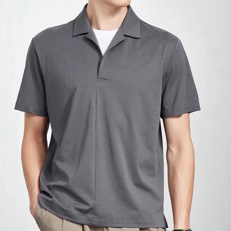 

Antonio Men s Silk & Cotton Blend Casual Polo Shirt L