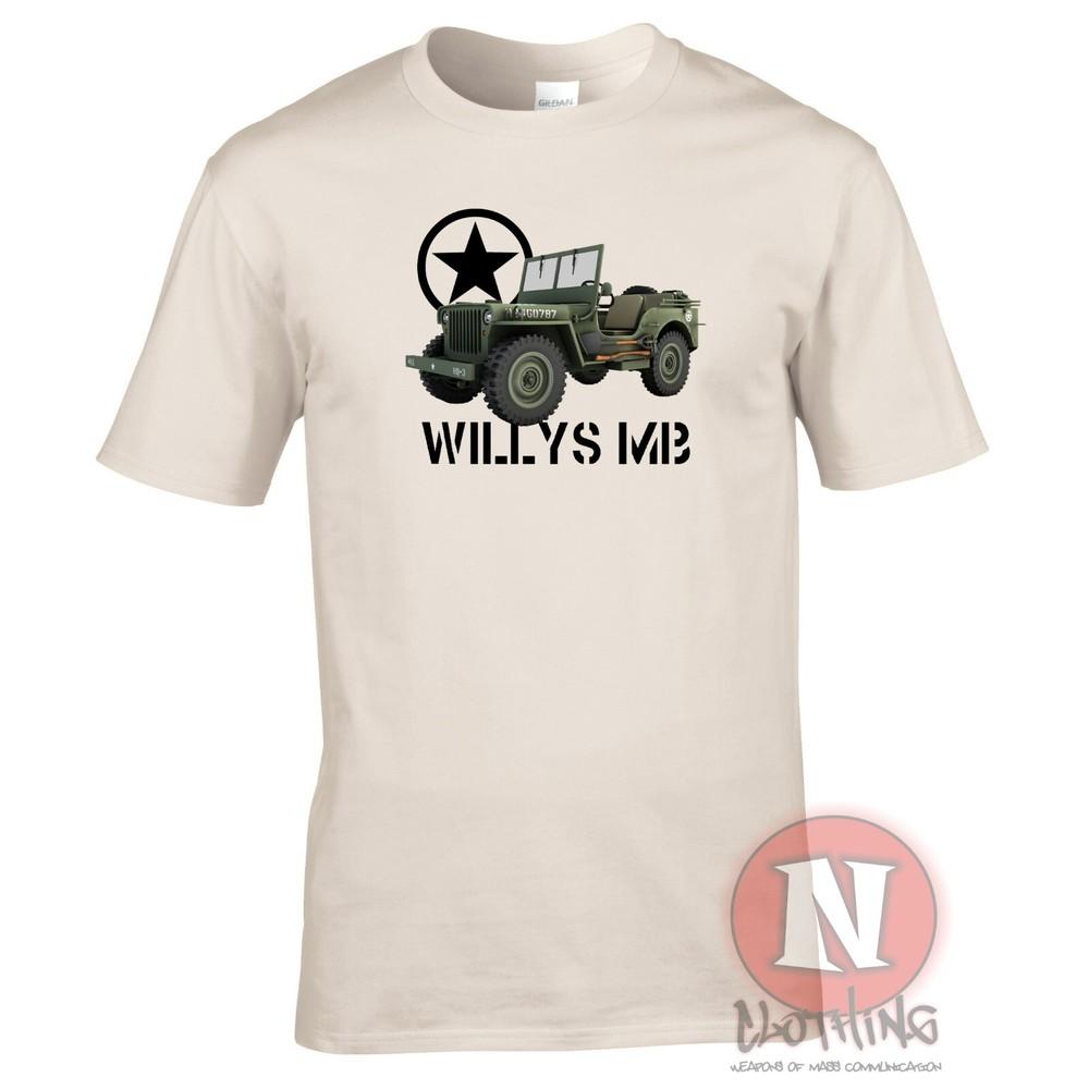 T-shirt Willys Mb Veicolo Multiuso Seconda Guerra Mondiale Esercito USA Alleati