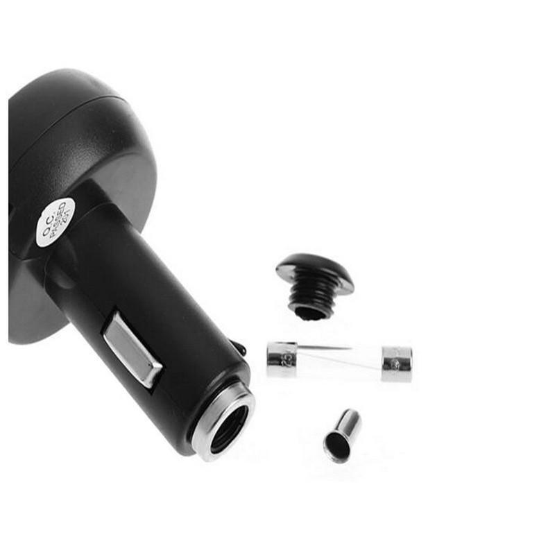 Universal 3-in-1 Car Voltmeter with USB Charger LED Digital Voltmeter Gauge Thermometer 12V/24V Cigarette Lighter Socket