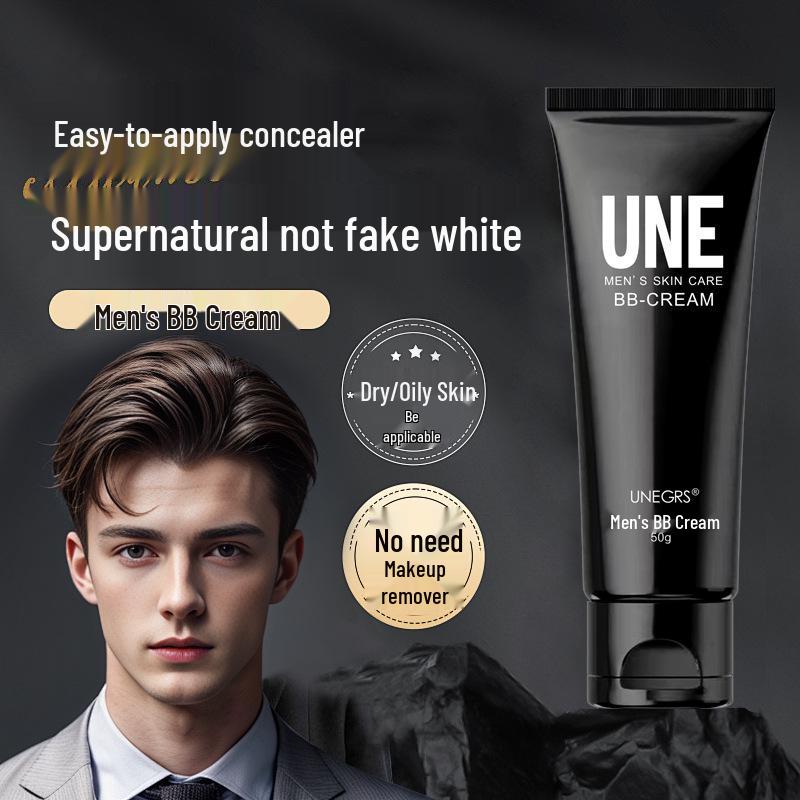 

Younice Men s BB Cream: Natural Concealing & Skin Correction Primer, No Caking. Perfect for Bare Skin & Easy Application. 50g білий