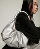 Bowlloon Braid Leather Bag (Silver)