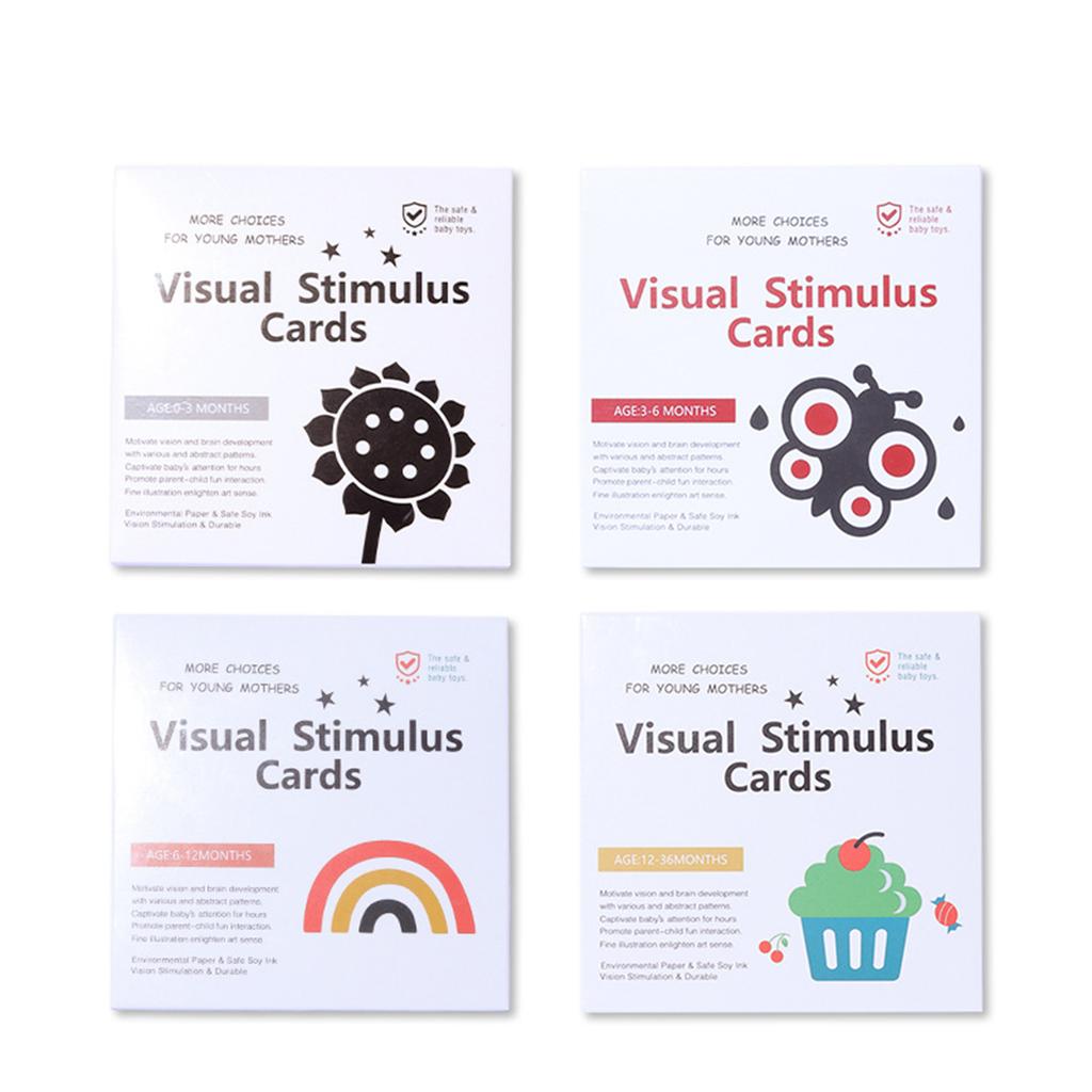 Baby Visual Stimulation Card Toy Black And  Cards High Contrast Visual Stimulation Shape Card  Toys