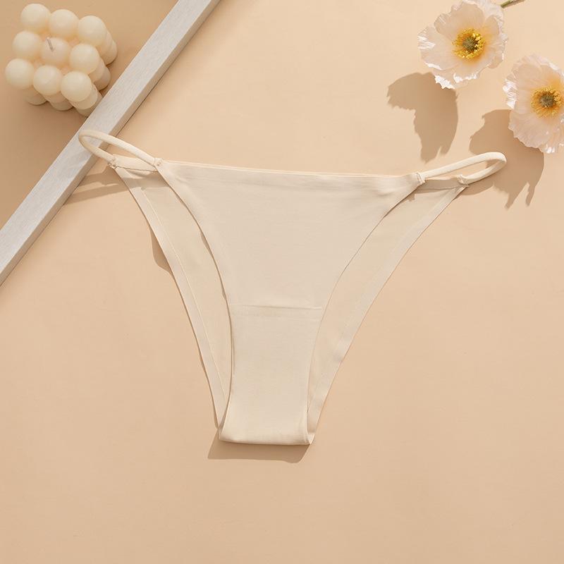 Women's Plus Size Seamless Quick-Dry Breathable Triangle Panties with Cotton Crotch, European Size