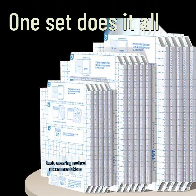 Eco-Friendly Transparent Frosted Self-Adhesive Book Cover - Thick, Waterproof Textbook Protector for Primary and Secondary School Students.