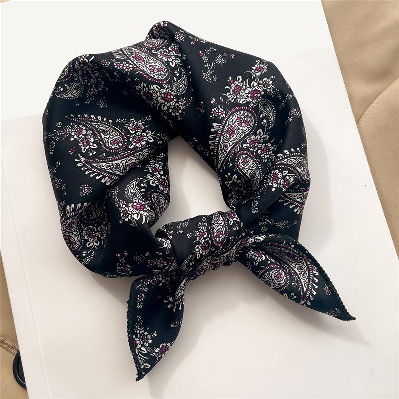 50 * 50 cm Seidenschals für Frühling und Herbst, vielseitige Dekoration, professionelle kleine quadratische Schals, Nackenschutz, Bindetasche