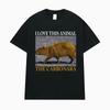 Lustiges Meme Ich Liebe Dieses Tier Das Carbonara-Capybara T-Shirt Herrenbekleidung Unisex Heißer Verkauf Hohe Qualität T-Shirts Mode T-Shirt