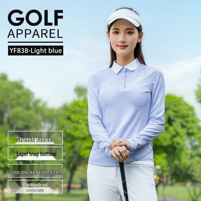 PGM Women's Autumn/Winter Golf Apparel: Long-Sleeve Polo Shirt & Pants Set