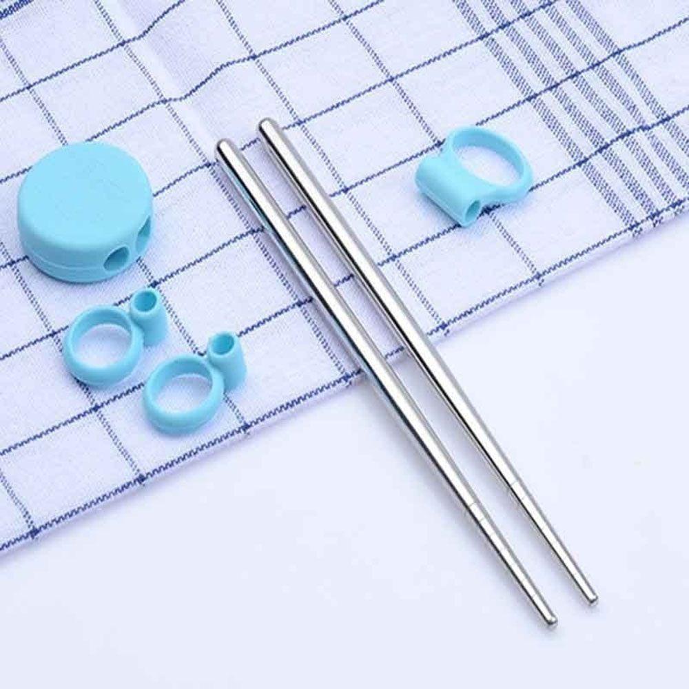 Cute Pig Baby Enlightenment Cartoon Children Stainless Steel for Kids Training Chopstick Learning