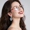 TR90 Metal Half-frame Fashionable  Personalized Reading Glasses Versatile Elegant Red Gold Lightweight Eye Protection Eyewear