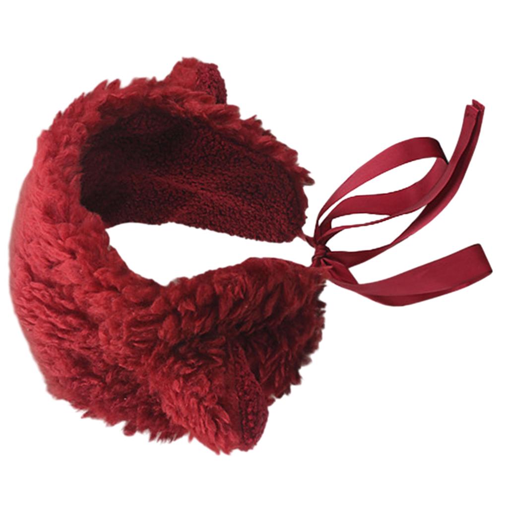 Furry Lamb Ear Sheep Ear Headband with Earflaps Women Influencers Popular Slouchy Warm Ear Protections HairBands