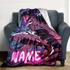 Custom Name Dark Fantasy Warrior Party Blanket For Couch Bed Plush Cozy Fuzzy Blanket Super Soft Warm Blankets For Fall And Winter 0916303