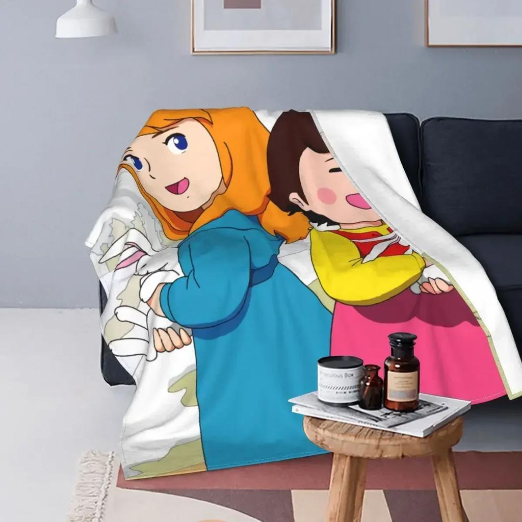 Heidi Dívka z Alp Deku Měkký Fleece Podzimní Teplý Flanel Animovaný Komiksový Kreslený Přehoz na Pohovku Postel Přikrývku