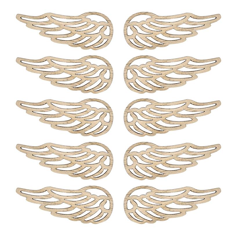 

10 шт./пакет 4 стиля DIY крылья ангела деревянные чипсы декоративные украшения поделки скрапбукинг граффити кнопки аксессуары