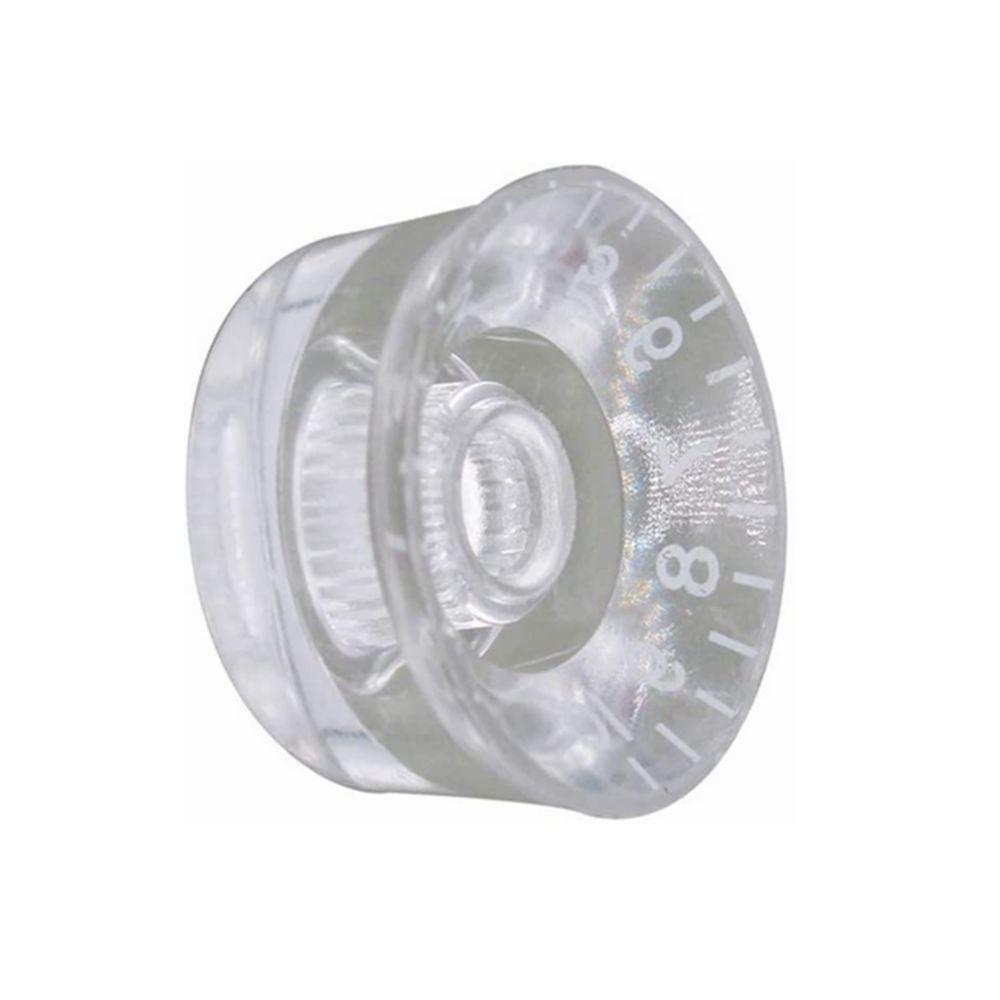 4Pcs Guitar Volume Knobs Top Hat Knobs Speed Volume Tone Pedal Control Knobs For Electric Guitar Bass Transparent