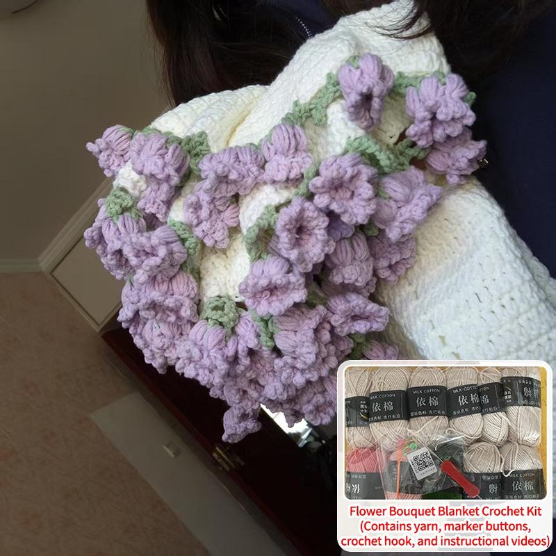 Rose Blanket Material Package Bell Orchid Handmade Birthday Gift For Girl Wedding Blessing Blanket Handmade Material Diy Gifts