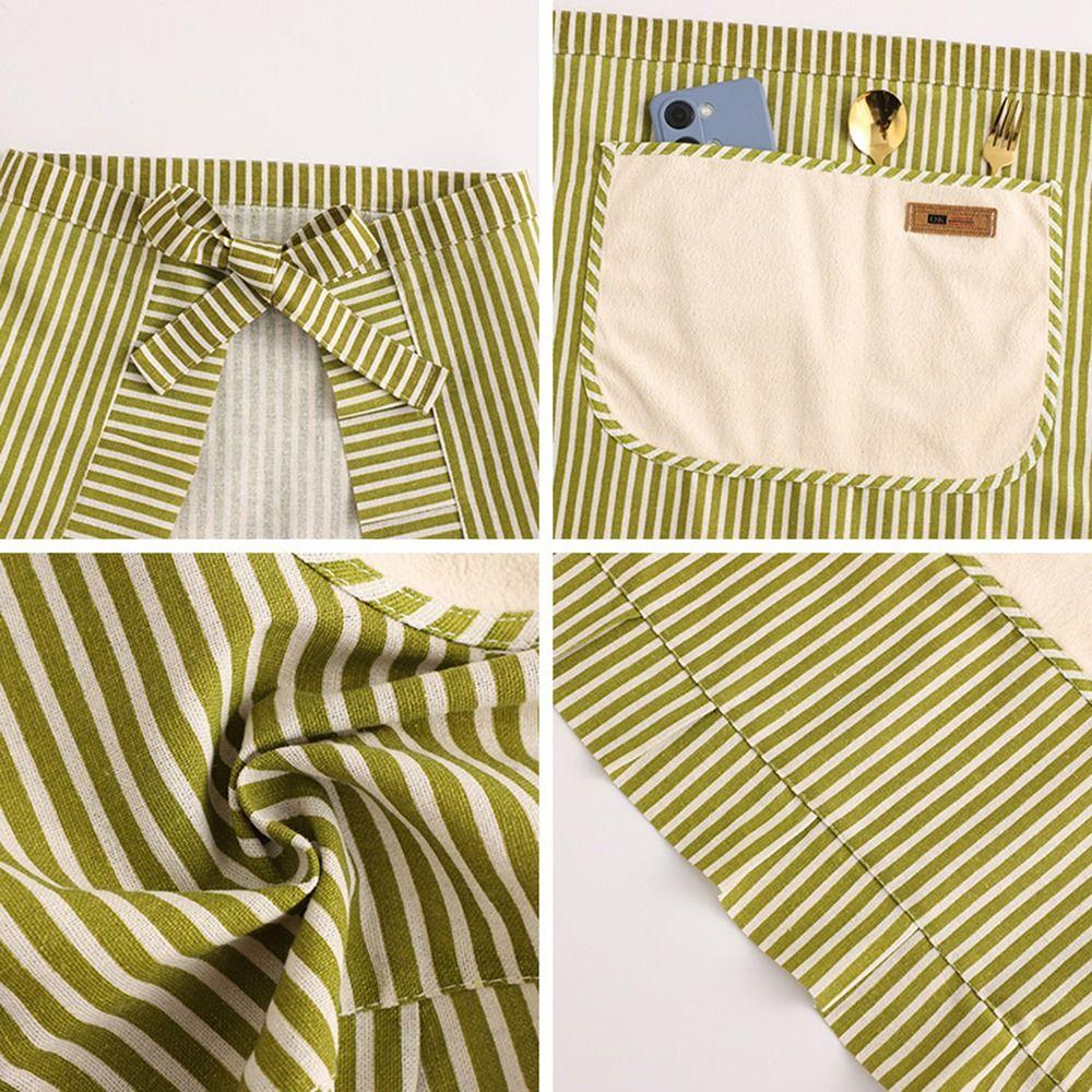 Mode Canvas Köksshorts Andningsbara Oljebeständiga Kaffehusförkläden Tunna Fläckavvisande Cateringarbetskläder för Hemmakök