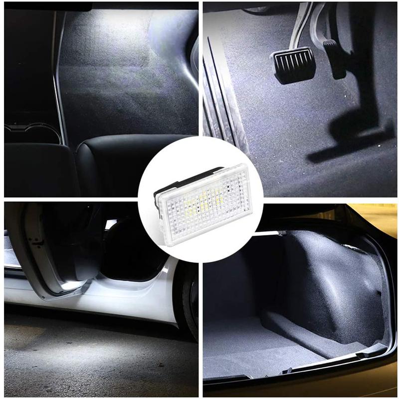 2/4 Pcs For Tesla Model 3 X S Easy Plug Replacement LED Interior Lamp Car Bright Light Bulbs Kit Trunk Frunk Auto Decor