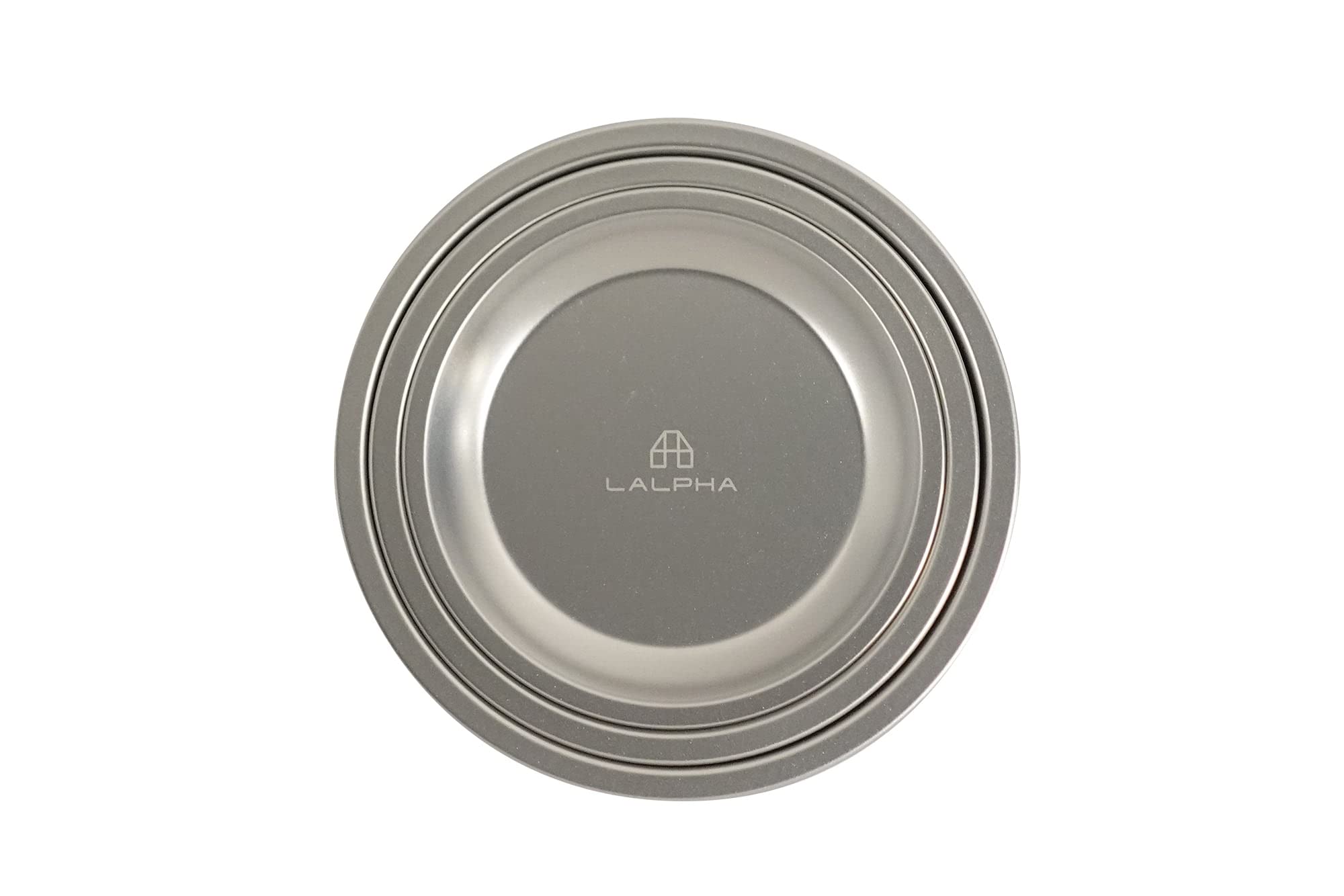 

LALPHA Titanium Tableware Set Set Lightweight Stacking Plates Tableware Storage Case Included Made in 3-Piece Tsubame-Sanjo TW-021T