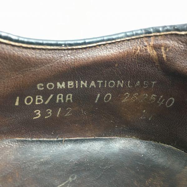 60s-70s Vintage HANOVER Long Wingtip Black Size 10B/AA 26.5-27.5cm Men's(USED)