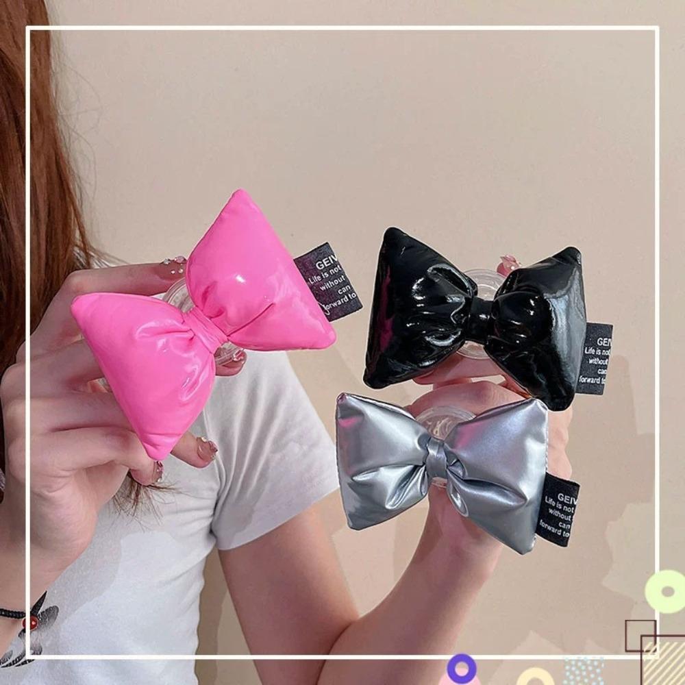 Korea Cute 3D Down Jacket Bowknot Bracket Phone Grip Tok Griptok Lovely Holder Ring For iPhone Samsung Accessories Phone Holder